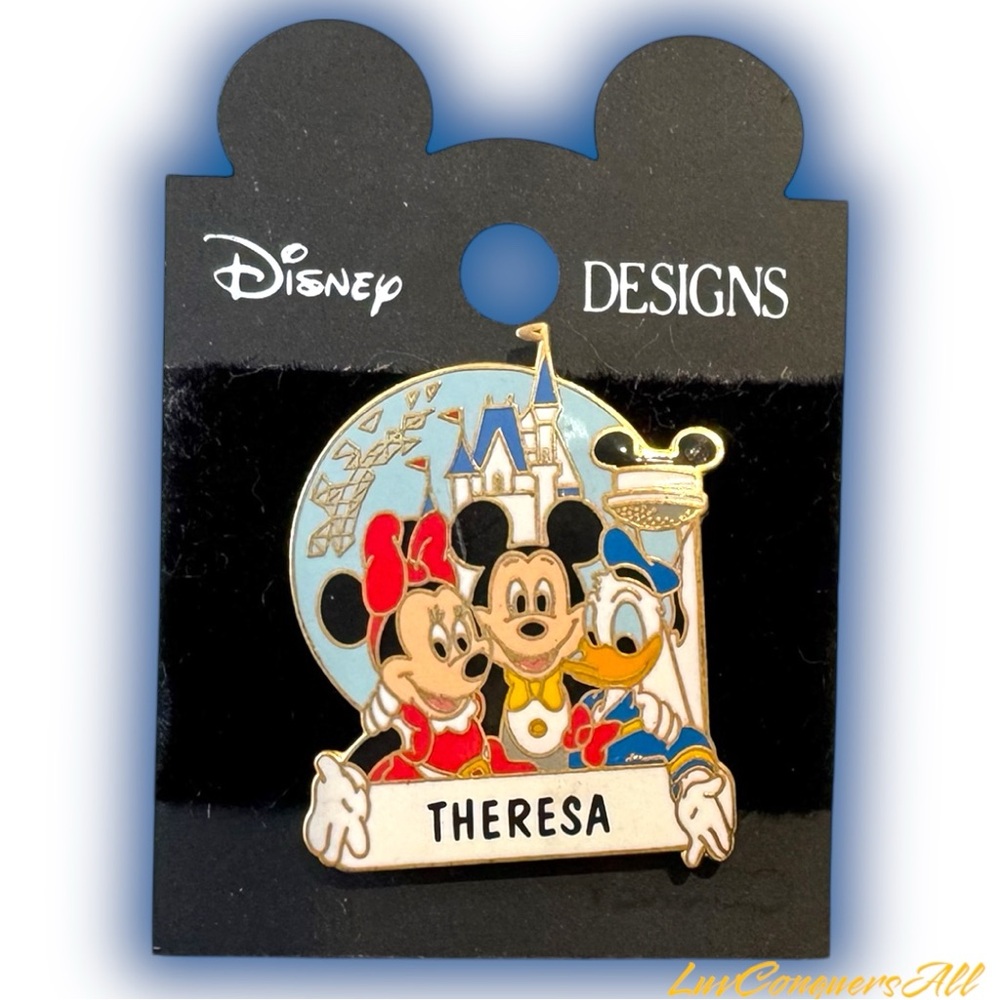 Disney Designs Mickey Mouse and Friends Name "Theresa" Enamel Pin